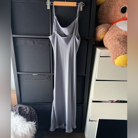 Blue Draped Cami Dress - Picture 6 of 10